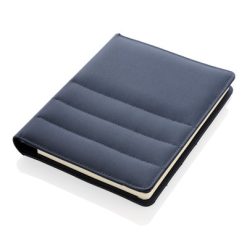 Teczka konferencyjna A5 AWARE™ RPET, notatnik z nadrukiem Twojego logo, materiał: papier, rpet, kolor: niebieski