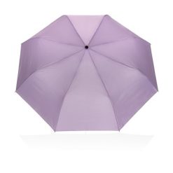 Mały parasol automatyczny 21" AWARE™ RPET z nadrukiem Twojego logo, materiał: rpet, kolor: fioletowy