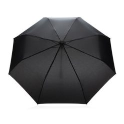 Mały bambusowy parasol 20.5" AWARE™ RPET z nadrukiem Twojego logo, materiał: metal, rpet, kolor: czarny Mały bambusowy parasol 20.5" AWARE™ RPET z nadrukiem Twojego logo, materiał: metal, rpet, kolor: czarny