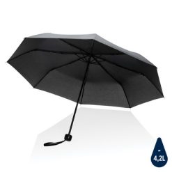 Mały parasol manualny 21" Impact AWARE rPET z nadrukiem Twojego logo, materiał: metal, rpet, kolor: czarny