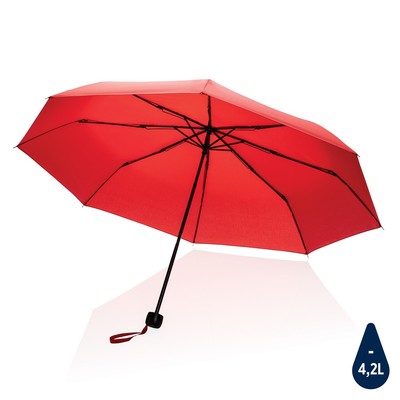 Mały parasol manualny 21" Impact AWARE rPET z nadrukiem Twojego logo, materiał: metal, rpet, kolor: czerwony