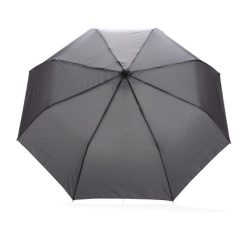 Mały parasol automatyczny 21" AWARE™ RPET z nadrukiem Twojego logo, materiał: rpet, kolor: szary