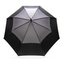 Parasol sztormowy 27", automatyczny AWARE™ RPET z nadrukiem Twojego logo, materiał: metal, rpet, kolor: szary