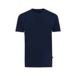 Koszulka z bawełny z recyklingu Iqoniq Bryce z nadrukiem Twojego logo, materiał: bawełna, kolor: navy