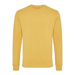 Bluza z bawełny z recyklingu Iqoniq Zion z nadrukiem Twojego logo, kolor: żółty