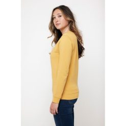Bluza z bawełny z recyklingu Iqoniq Zion z nadrukiem Twojego logo, materiał: bawełna, kolor: żółty Bluza z bawełny z recyklingu Iqoniq Zion z nadrukiem Twojego logo, materiał: bawełna, kolor: żółty