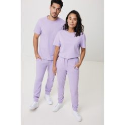 Spodnie dresowe z bawełny z recyklingu Iqoniq Cooper z nadrukiem Twojego logo, materiał: bawełna, kolor: fioletowy