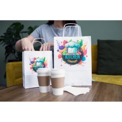 Torba papierowa A5 | Dialla S z nadrukiem Twojego logo, materiał: papier, kolor: biały Torba papierowa A5 | Dialla S z nadrukiem Twojego logo, materiał: papier, kolor: biały