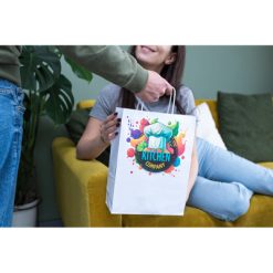 Torba papierowa A4 | Dialla B z nadrukiem Twojego logo, materiał: papier, kolor: biały