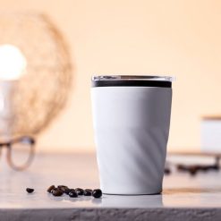 Kubek termiczny 350 ml z nadrukiem Twojego logo, materiał: pp, stal nierdzewna, stal, kolor: biały Kubek termiczny 350 ml z nadrukiem Twojego logo, materiał: pp, stal nierdzewna, stal, kolor: biały