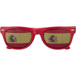 Okulary przeciwsłoneczne z nadrukiem Twojego logo, materiał: plastik, kolor: czerwono-żółty