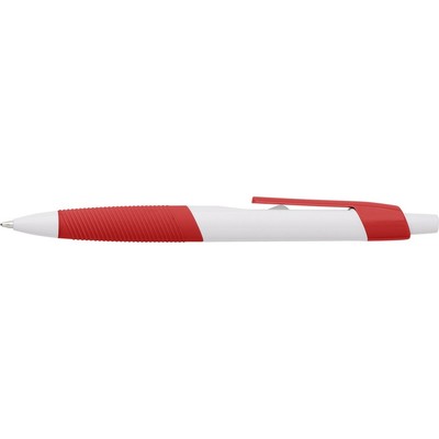 Długopis z nadrukiem Twojego logo, materiał: guma, kolor: czerwony