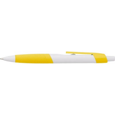 Długopis z nadrukiem Twojego logo, materiał: guma, kolor: żółty