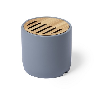 Głośnik bezprzewodowy 3W z nadrukiem Twojego logo, materiał: bambus, kolor: neutralny