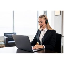 Zestaw słuchawkowy: słuchawki nauszne z mikrofonem | Kaur z nadrukiem Twojego logo, materiał: plastik, kolor: czarny Zestaw słuchawkowy: słuchawki nauszne z mikrofonem | Kaur z nadrukiem Twojego logo, materiał: plastik, kolor: czarny