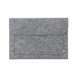 Teczka na dokumenty z filcu RPET, etui na laptopa 15" z nadrukiem Twojego logo, materiał: rpet, filc, kolor: grafitowy Teczka na dokumenty z filcu RPET, etui na laptopa 15" z nadrukiem Twojego logo, materiał: rpet, filc, kolor: grafitowy