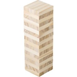 Drewniana wieża - gra zręcznościowa z nadrukiem Twojego logo, materiał: drewno, bawełna, kolor: brązowy