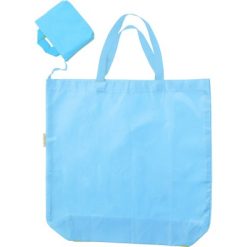 Składana torba na zakupy z nadrukiem Twojego logo, kolor: błękitny