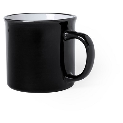Kubek ceramiczny 300 ml z nadrukiem Twojego logo, materiał: ceramika, kolor: czarny