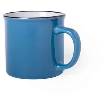 Kubek ceramiczny 300 ml z nadrukiem Twojego logo, materiał: ceramika, kolor: niebieski