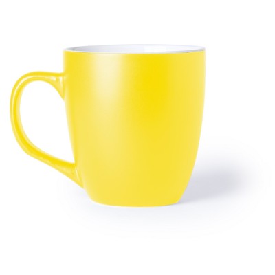 Kubek ceramiczny 470 ml z nadrukiem Twojego logo, materiał: ceramika, kolor: żółty