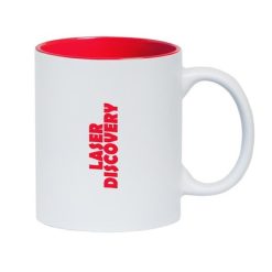 Kubek ceramiczny 350 ml z nadrukiem Twojego logo, materiał: ceramika, kolor: czerwony Kubek ceramiczny 350 ml z nadrukiem Twojego logo, materiał: ceramika, kolor: czerwony
