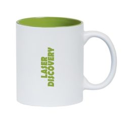 Kubek ceramiczny 350 ml z nadrukiem Twojego logo, materiał: ceramika, kolor: zielony Kubek ceramiczny 350 ml z nadrukiem Twojego logo, materiał: ceramika, kolor: zielony