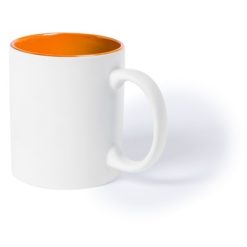 Kubek ceramiczny 350 ml z nadrukiem Twojego logo, materiał: ceramika, kolor: pomarańczowy