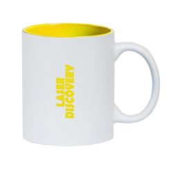 Kubek ceramiczny 350 ml z nadrukiem Twojego logo, materiał: ceramika, kolor: żółty Kubek ceramiczny 350 ml z nadrukiem Twojego logo, materiał: ceramika, kolor: żółty