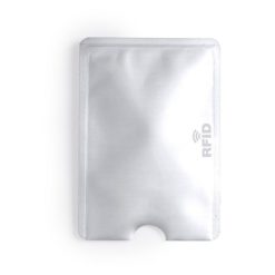 Etui na kartę kredytową, ochrona RFID z nadrukiem Twojego logo, materiał: aluminium, kolor: biały Etui na kartę kredytową, ochrona RFID z nadrukiem Twojego logo, materiał: aluminium, kolor: biały