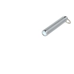 Brelok do kluczy, lampka LED z nadrukiem Twojego logo, materiał: metal, plastik, kolor: srebrny