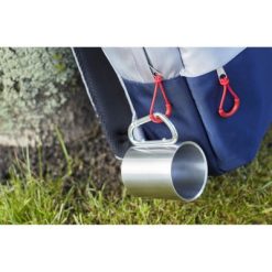 Metalowy kubek 185 ml z karabińczykiem z nadrukiem Twojego logo, materiał: aluminium, stal nierdzewna, stal, kolor: czarny Metalowy kubek 185 ml z karabińczykiem z nadrukiem Twojego logo, materiał: aluminium, stal nierdzewna, stal, kolor: czarny