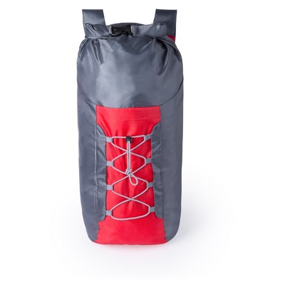 Składany plecak z nadrukiem Twojego logo, materiał: poliester, ripstop, kolor: czerwony