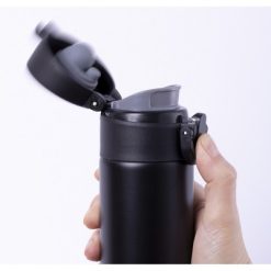 Kubek termiczny 330 ml z nadrukiem Twojego logo, materiał: stal nierdzewna, stal, kolor: czarny Kubek termiczny 330 ml z nadrukiem Twojego logo, materiał: stal nierdzewna, stal, kolor: czarny