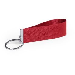 Brelok do kluczy z zawieszką z nadrukiem Twojego logo, materiał: metal, poliester, kolor: czerwony Brelok do kluczy z zawieszką z nadrukiem Twojego logo, materiał: metal, poliester, kolor: czerwony