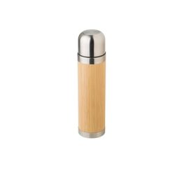 Bambusowy termos 400 ml z nadrukiem Twojego logo, materiał: bambus, stal nierdzewna, stal, kolor: drewno Bambusowy termos 400 ml z nadrukiem Twojego logo, materiał: bambus, stal nierdzewna, stal, kolor: drewno