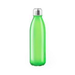 Szklana butelka 650 ml z nadrukiem Twojego logo, materiał: szkło, stal nierdzewna, stal, kolor: jasnozielony