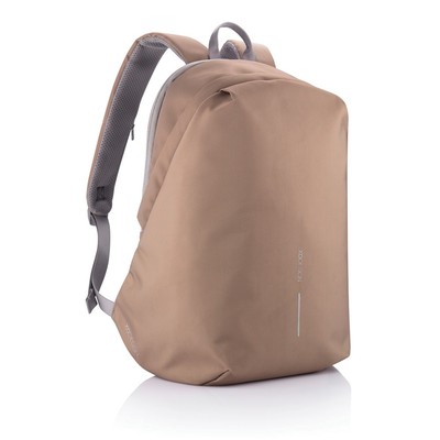Bobby Soft, plecak na laptopa 15,6" RPET, chroniący przed kieszonkowcami z nadrukiem Twojego logo, materiał: poliester, rpet, kolor: brązowy