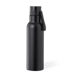 Butelka termiczna 530 ml z nadrukiem Twojego logo, materiał: stal nierdzewna, stal, kolor: czarny