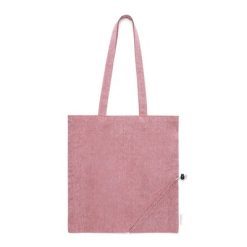 Torba na zakupy z bawełny z recyklingu, składana z nadrukiem Twojego logo, materiał: bawełna, kolor: czerwony Torba na zakupy z bawełny z recyklingu, składana z nadrukiem Twojego logo, materiał: bawełna, kolor: czerwony