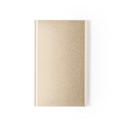 Power bank 4000 mAh z nadrukiem Twojego logo, materiał: aluminium, kolor: złoty