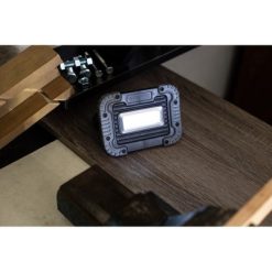 Lampka warsztatowa COB | Madalynn z nadrukiem Twojego logo, materiał: plastik, tpr, kolor: szary