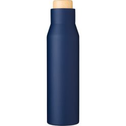 Butelka termiczna 500 ml z nadrukiem Twojego logo, materiał: plastik, stal nierdzewna, stal, kolor: granatowy