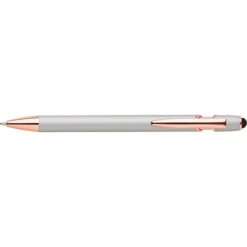 Długopis z nadrukiem Twojego logo, materiał: plastik, aluminium, stal, kolor: srebrny