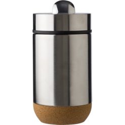 Termiczny pojemnik na żywność 400 ml, łyżka z nadrukiem Twojego logo, materiał: metal, stal nierdzewna, stal, kolor: srebrny