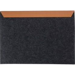 Etui na laptopa 14" z filcu RPET, teczka na dokumenty z nadrukiem Twojego logo, materiał: pu, rpet, filc, kolor: grafitowy Etui na laptopa 14" z filcu RPET, teczka na dokumenty z nadrukiem Twojego logo, materiał: pu, rpet, filc, kolor: grafitowy