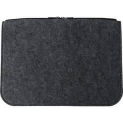 Etui na laptopa 14" z filcu RPET, teczka na dokumenty z nadrukiem Twojego logo, materiał: rpet, filc, kolor: grafitowy Etui na laptopa 14" z filcu RPET, teczka na dokumenty z nadrukiem Twojego logo, materiał: rpet, filc, kolor: grafitowy