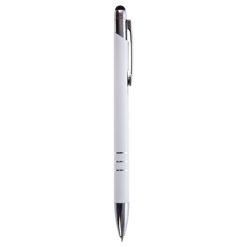Długopis, touch pen | Zachary z nadrukiem Twojego logo, materiał: aluminium, kolor: biały Długopis, touch pen | Zachary z nadrukiem Twojego logo, materiał: aluminium, kolor: biały
