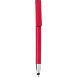Długopis, touch pen, stojak na telefon z nadrukiem Twojego logo, materiał: plastik, kolor: czerwony Długopis, touch pen, stojak na telefon z nadrukiem Twojego logo, materiał: plastik, kolor: czerwony