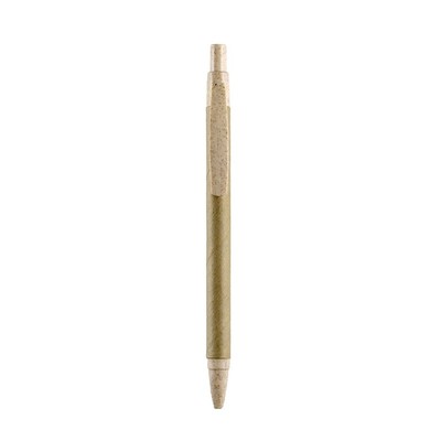Papierowy długopis | Kayla z nadrukiem Twojego logo, materiał: papier, włókno bambusowe, kolor: beżowy
